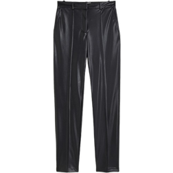 H&M Coated Tailored Trousers - Black