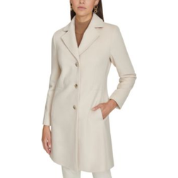 Calvin Klein Women's Single Breasted Wool Blend Coat - Nude