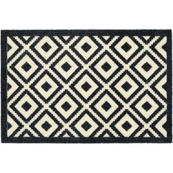 Dunelm Marvel Geometric & Washable Doormat White, Black 50x75cm