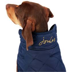 Joules Navy Diamond Quited Pet Coat Small