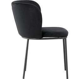 Venture Home Edina Spisebordsstol Sort Velour Køkkenstol 2stk