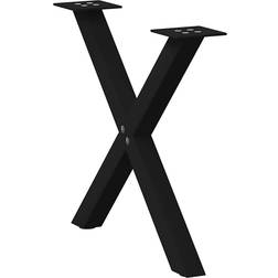 vidaXL Coffee Legs X-Shaped 2 pcs 60 x 42-43 cm Steel Table Leg