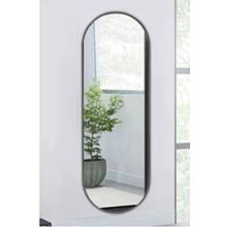 Living and Home Modern Oval Metal Full Length 40cm W x 150cm H Wall Mirror