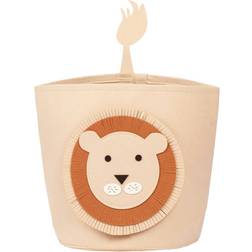 OHS Round Lion Felt Toy Storage Organiser Basket