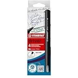 Stabilo Premium Fineliner Dr!ver Fin Svart Blå Grön Röd