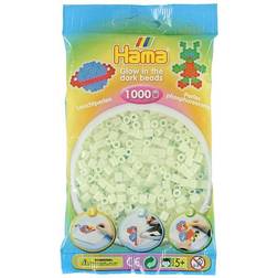 Hama Beads in Bag Glow in the Dark Green 1000pcs