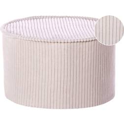 Beliani Zikria Light Beige Pouffe 25cm