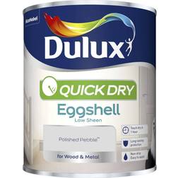 Dulux Quick Dry Eggshell Wood Paint, Metal Paint ‎Polished Pebble 0.75L