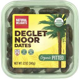Natural Delights Deglet Noor Dates Organic Pitted 340g 1pack