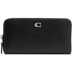 Coach Essential Accordion Zip Wallet - Calf Leather/Silver/Black