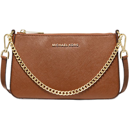Michael Kors Jet Set Medium Saffiano Leather Crossbody Bag - Luggage