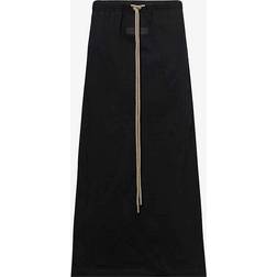 Fear of God Essentials Womens Drawstring Waist Cotton Jersey Midi Skirt - Black