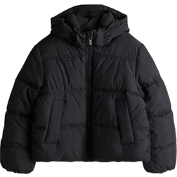 H&M Bubble Jacket with Hood - Black (1230268001)
