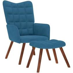 vidaXL 4016831 Blue Fåtölj 95.5cm 2st
