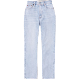 Abercrombie & Fitch Curve Love Ultra High Rise Ankle Straight Jean - Light