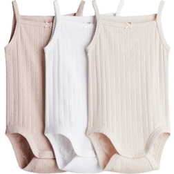 H&M Sleeveless Bodysuits 3-pack - Light Dusty Pink/Beige (1145130011)