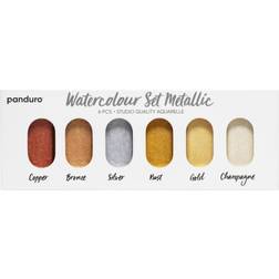 Panduro Watercolour Set Metallic 6pcs