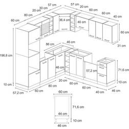 VICCO Cuisine En Angle R-Line - Sonoma/Chêne Doré