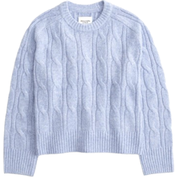 Abercrombie & Fitch The A&F Madeline Cable Crew Sweater - Blue
