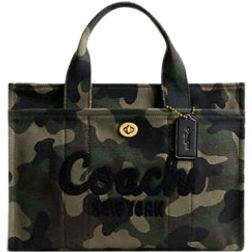Coach Cargo Tote Bag with Camo Print - Brass/Green Multi