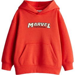 H&M Printed Hoodie - Red/Spider-Man (1063809050)