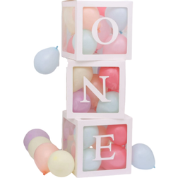 Shein Party Decorations Balloon Storage Box With English Alphabet White