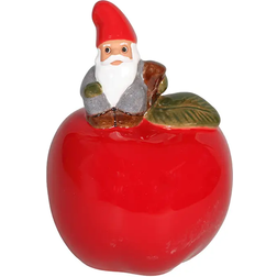 Rolf Berg Santa On Apple White/Red/Gray Juldekoration