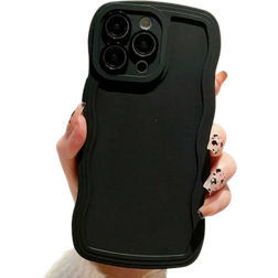 Shein Solid Color Wave Edge Shock Absorbing Phone Case for iPhone 13 Pro Max
