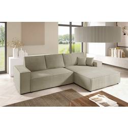 Fun-Möbel Corunia Grey/Beige Sofa 294cm 4 Seater