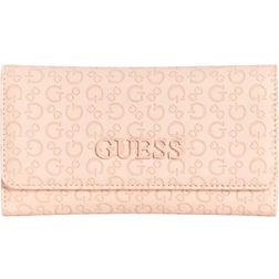 Guess Bowie Debossed Logo Slim Clutch Wallet - Pink