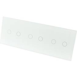 iNSi Touch Dimmer Triple Panel Glass Switch 6-Pole
