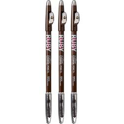 Ruby Kisses Kiss Go Brow Eyebrow Wooden Pencil Light Medium Brown