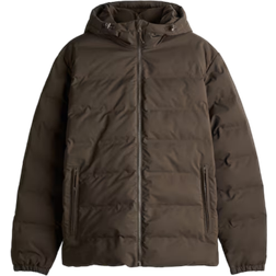 H&M Regular Fit Puffer Jacket - Dark Khaki Green