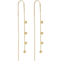 Camilla Krøyer Jewellery Hammered Drops Chain Earrings - Gold