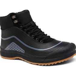 Insulated Waterproof Fur Lined Booties - Black/Grey