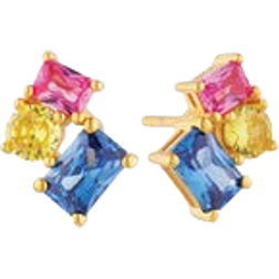 Sif Jakobs Earrings Ivrea Tre - Gold/Multicolour