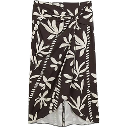 River Island Women's Floral Wrap Midi Skirt - Brown