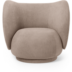 ferm LIVING Rico Bouclé Sand Lounge Chair 76.5cm