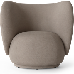 ferm LIVING Rico Brushed Warm Grey Lounge Chair 76.5cm