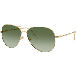 Tory Burch Eleanor Pilot Sunglasses - Gold/Green Gradient