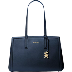 Michael Kors Laila Medium Leather Tote Bag - Navy