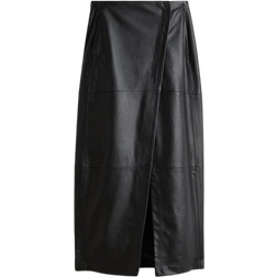 H&M Coated Wrap Skirt - Black
