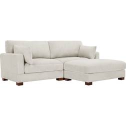 Ebern Designs Maelina Sea Salt Gray Corduroy Sofa 85.7" 3pcs 2 Seater