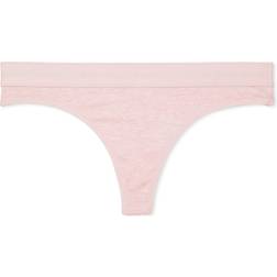 Victoria's Secret Logo Cotton Thong Panty - Heather Pink Petal