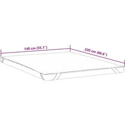 vidaXL Vit 140x220 cm Vattentät Madrasskydd Vit