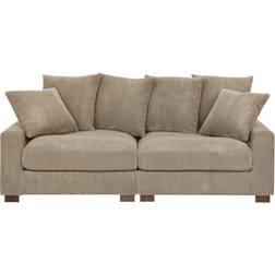 Ebern Designs Corduroy Loveseat Camel Sofa 86" 2 Seater