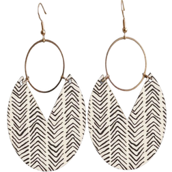 Shein 1pair Geometric Pattern Round Drop Earrings