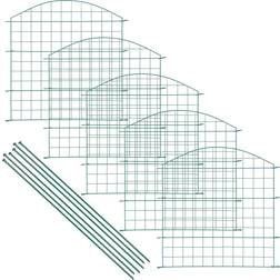 Wiltec Gartenzaun Set 5 Elementen Grün Teichzaun Mit Oberbogen 77x78cm