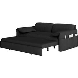 Latitude Run Convertible Black Sofa 63.8" 2 Seater
