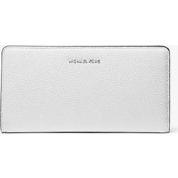 Michael Kors Bryant Large Pebbled Leather Snap-Front Wallet - White